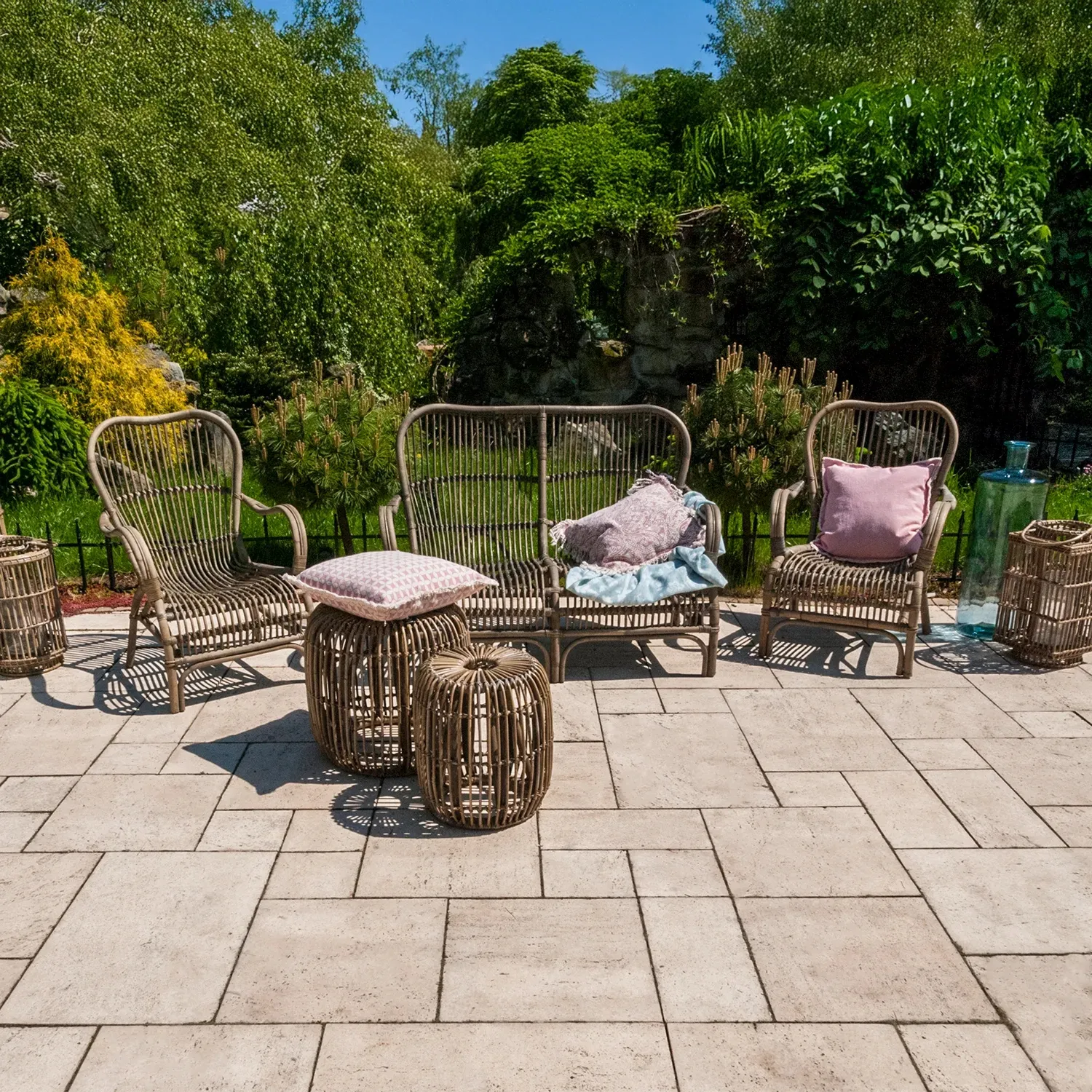 Zestaw mebli rattanowych na balkon naturalne CANNES   Vimine naturalny naturalny rattan