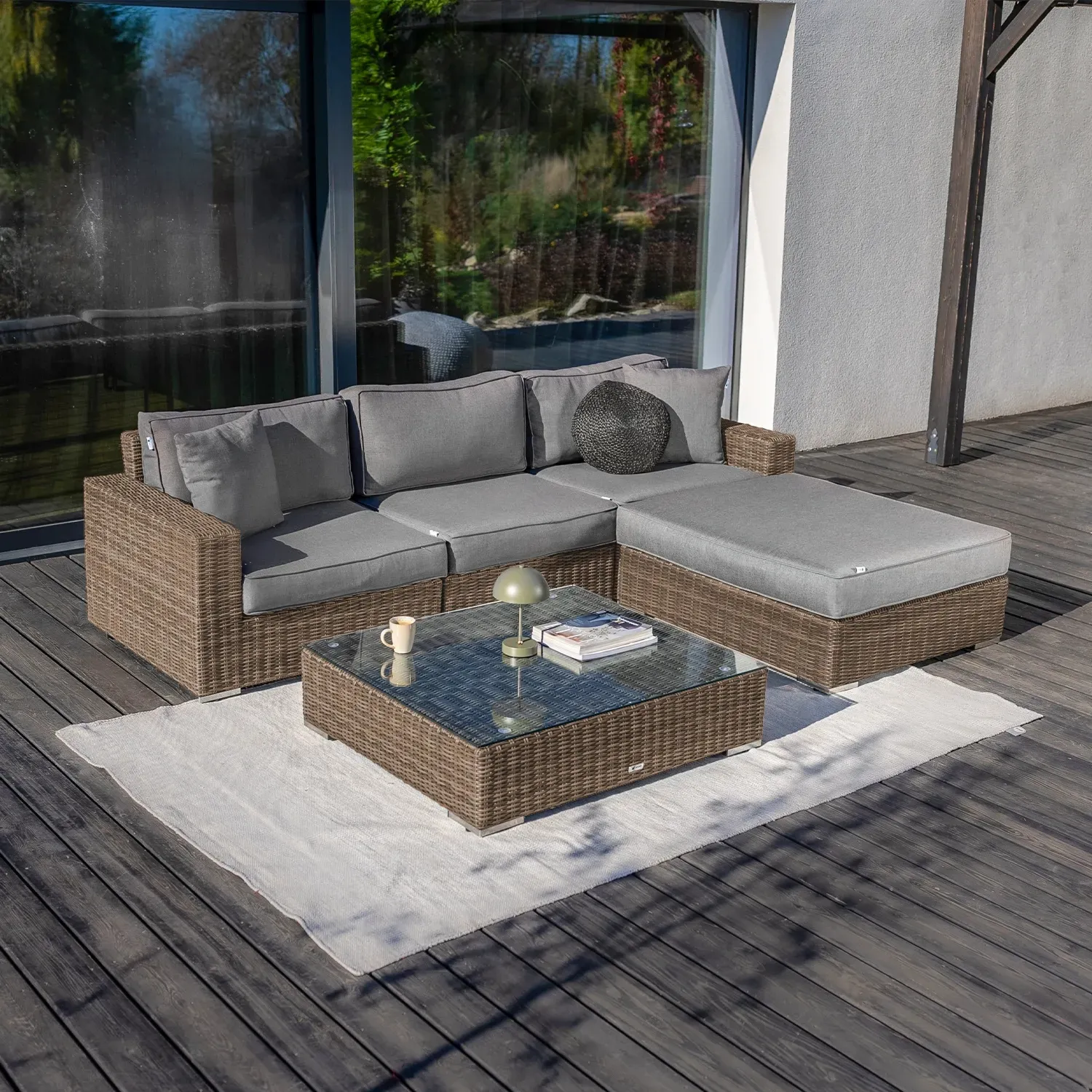 Modułowe meble ogrodowe MILANO I  Oltre royal piaskowe technorattan