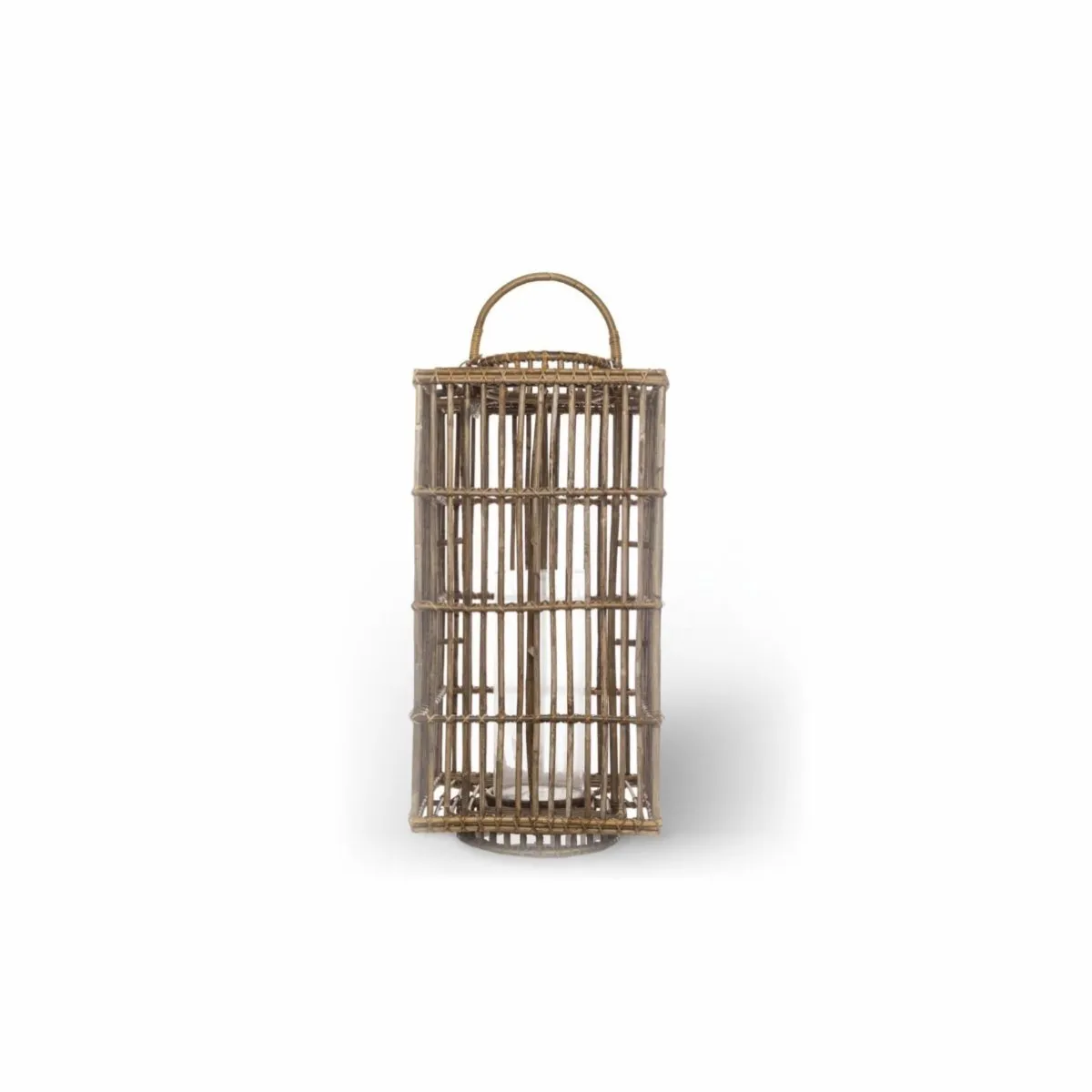 Lampion kwadratowy ROUSILLON  35x35x50 Vimine naturalny naturalny rattan