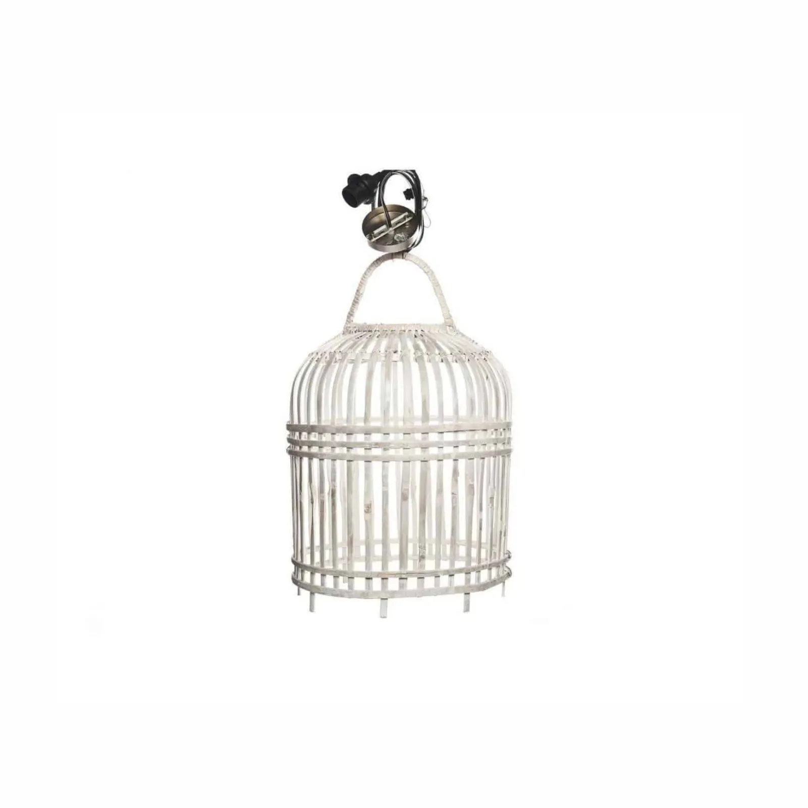 Lampa tarasowa TOULOUSE  Ø41x47 Vimine biała naturalny rattan