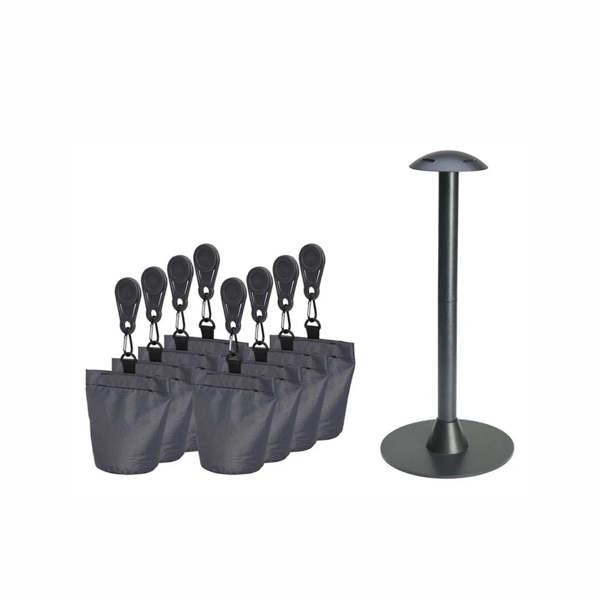 Zestaw podporowo - obciążeniowy do pokrowców ogrodowych  7810  AeroCover szary poliester