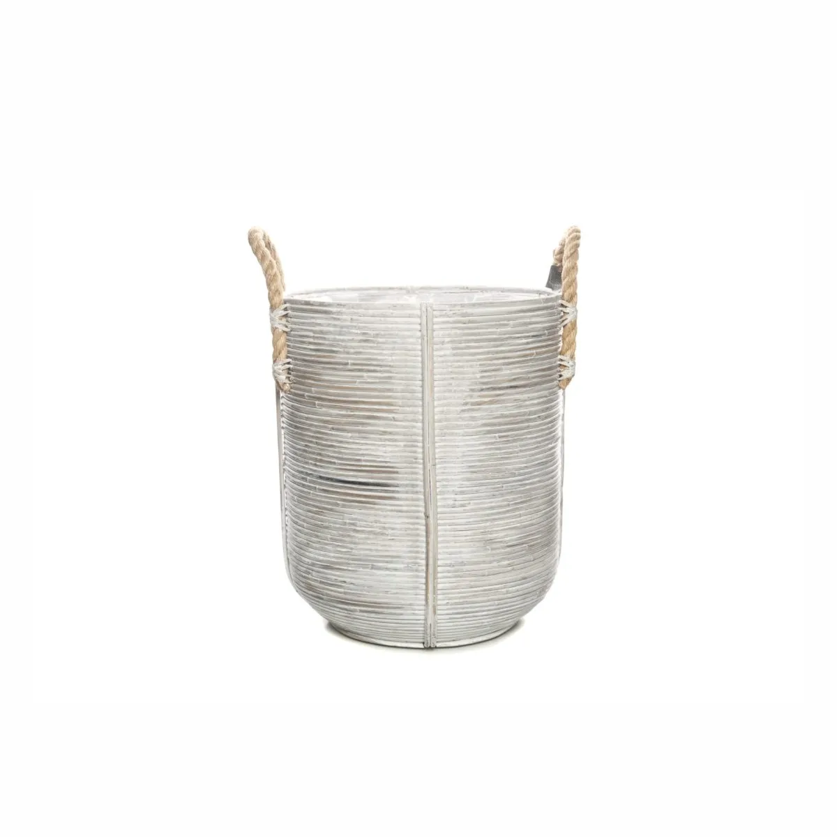 Kosz rattanowy osłona donicy AMIENS  40x40x45 Vimine biały