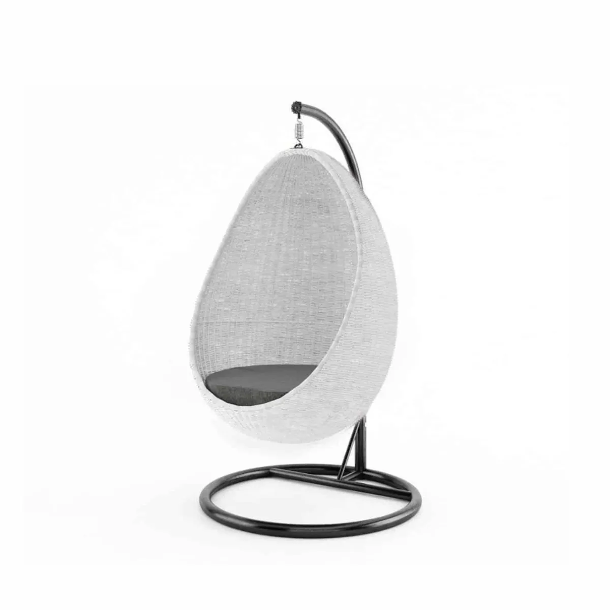 Fotel wiszący - Huśtawka KOKON  105x197 Oltre royal biały technorattan