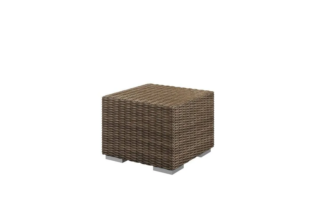 Puf ogrodowy MILANO  50x50x40 Oltre royal piaskowe technorattan