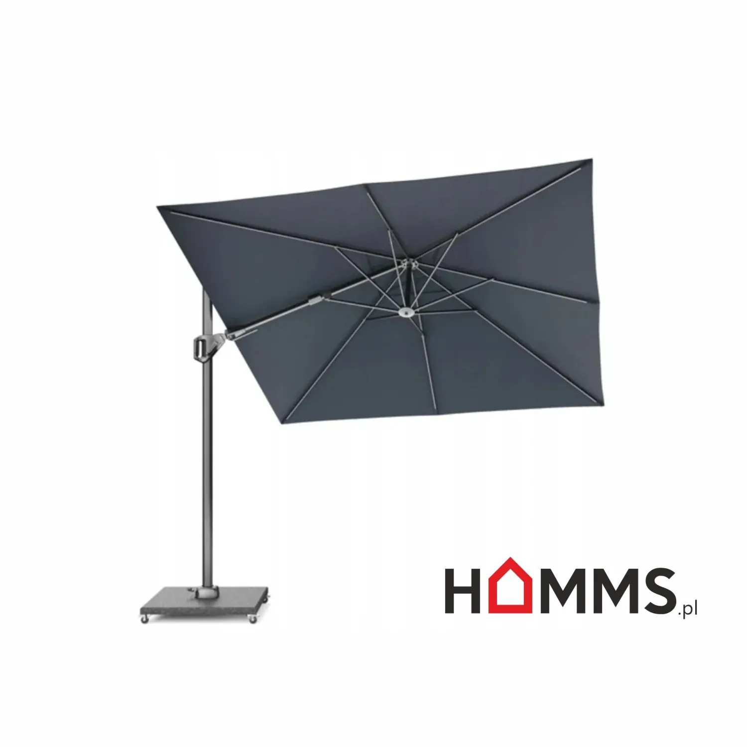 Parasol ogrodowy VOYAGER T2 2,7x2,7 m PLATINUM antracytowy