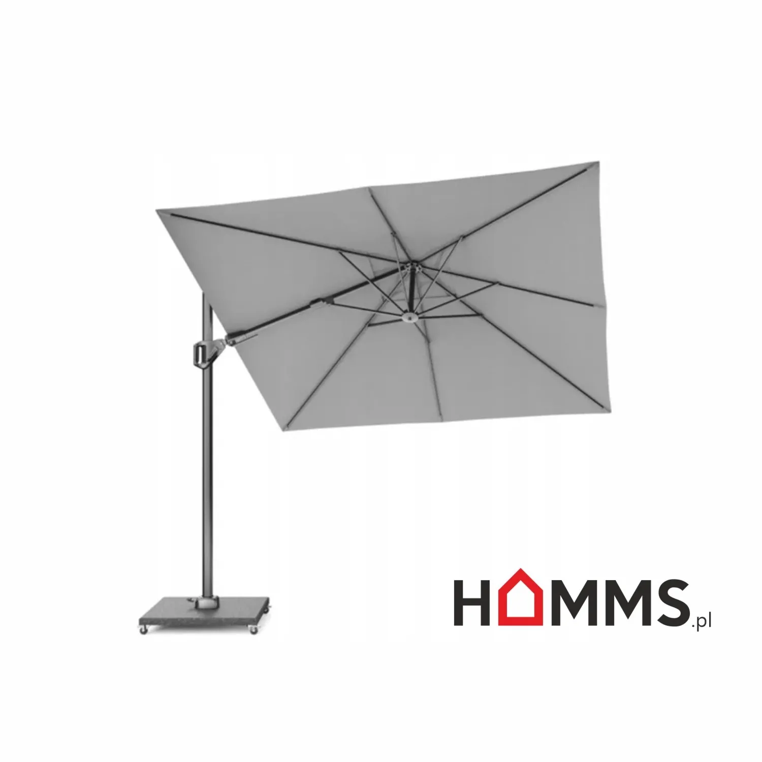 Parasol ogrodowy Voyager T2 - 2,7 x 2,7m - jasny szary