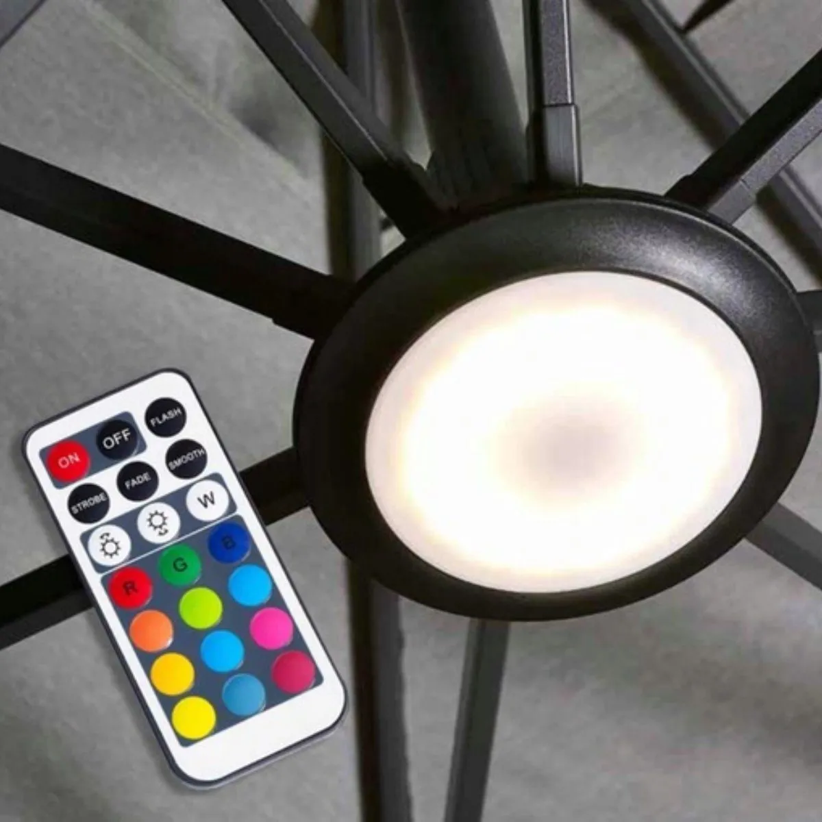 Oświetlenie LED do parasoli ogrodowych    PLATINUM czarny