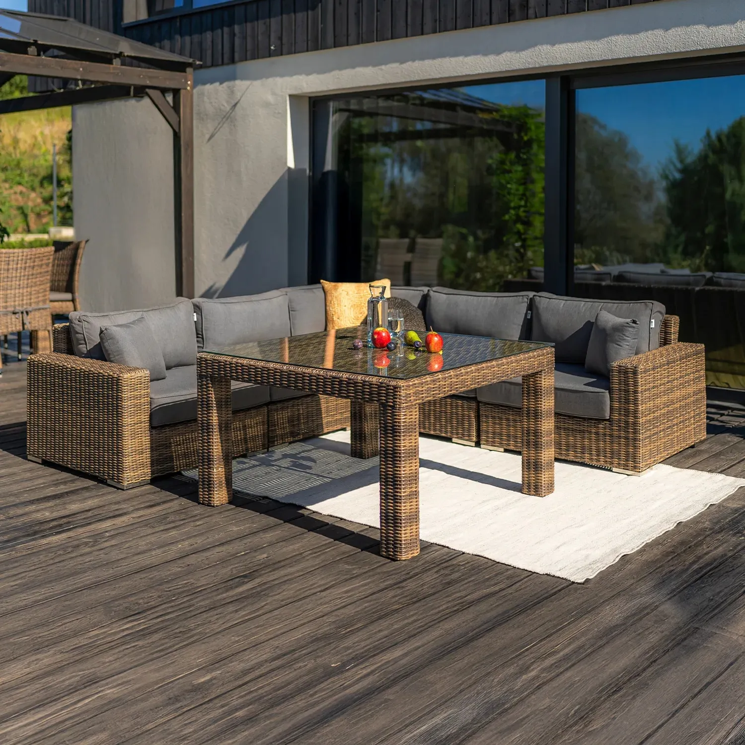 Zestaw mebli na taras MILANO III  Oltre royal piaskowy technorattan