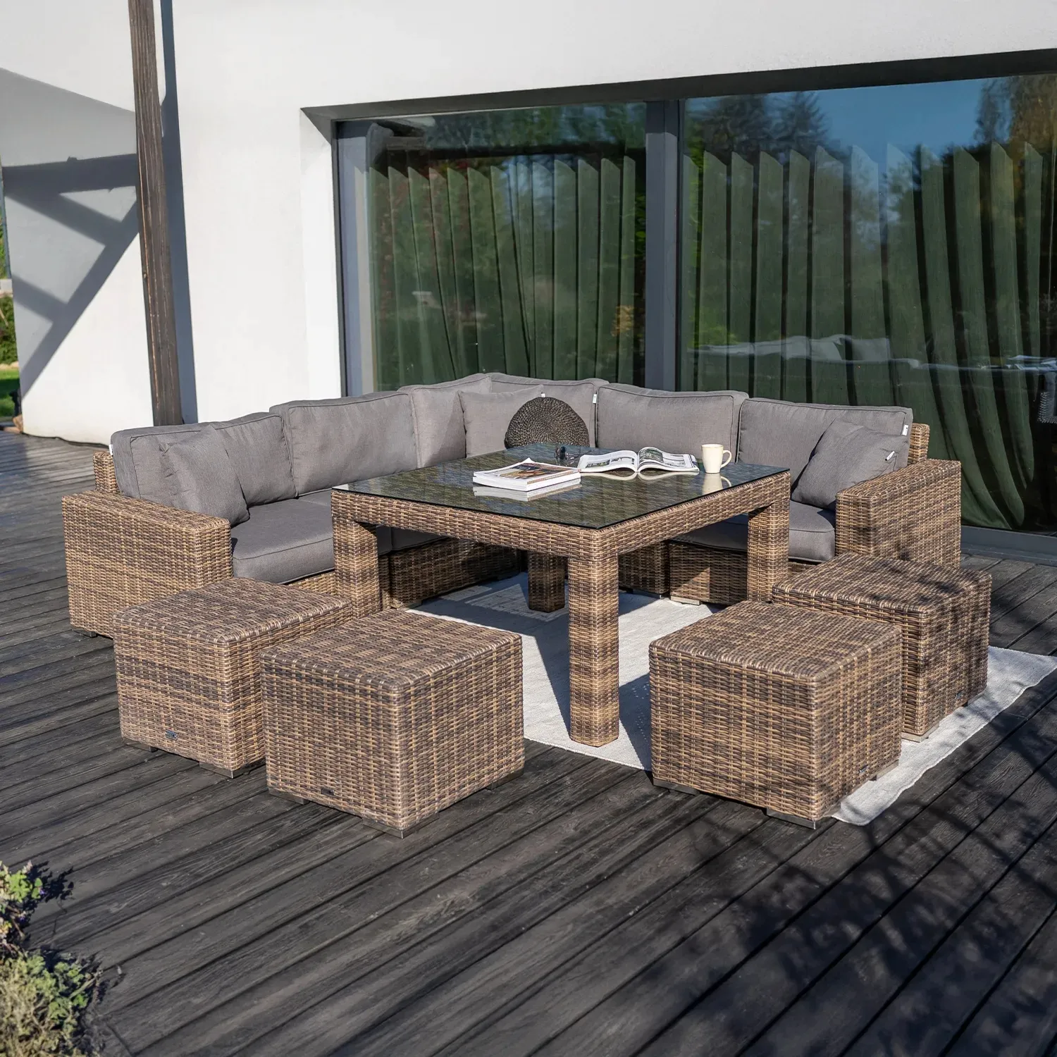 Komplet mebli ogrodowych MILANO IV Oltre royal piaskowy technorattan