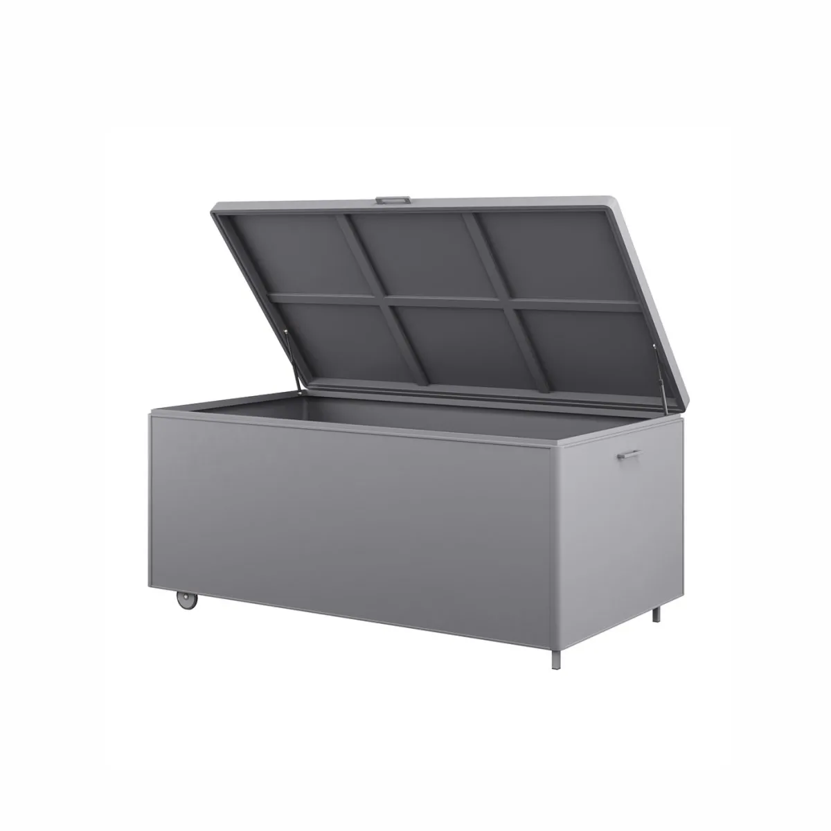 Skrzynia tarasowa, ogrodowa CONTENITORE   ZUMM szara aluminium