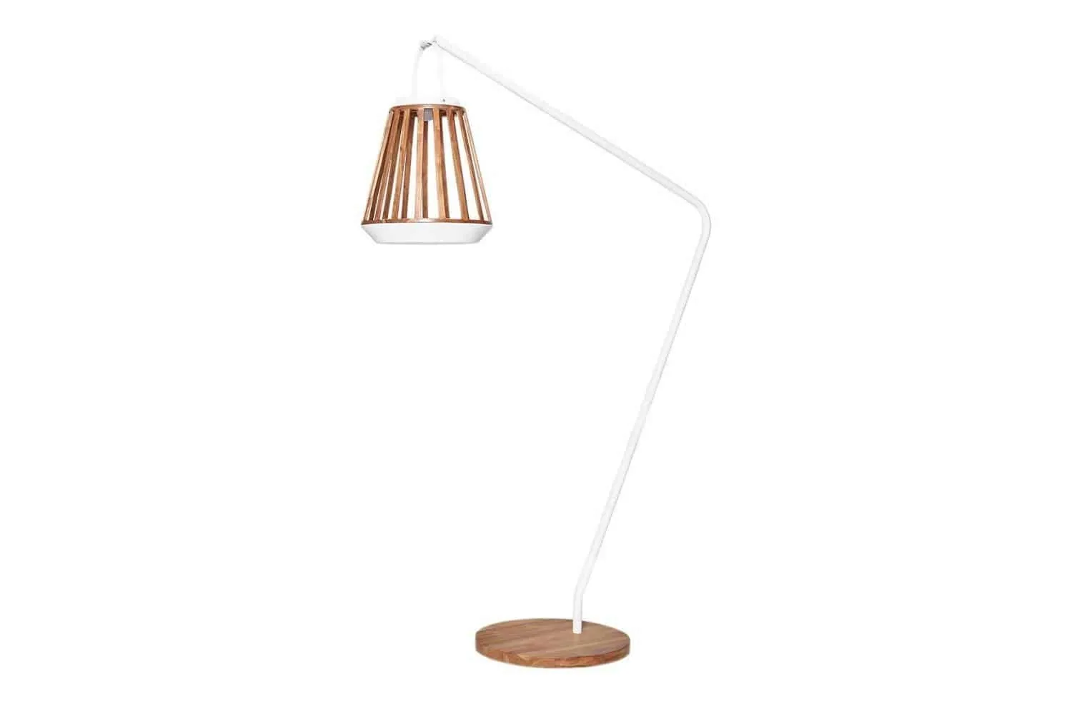 Stojak do lampy solarnej drewniany JILL   Suns biały