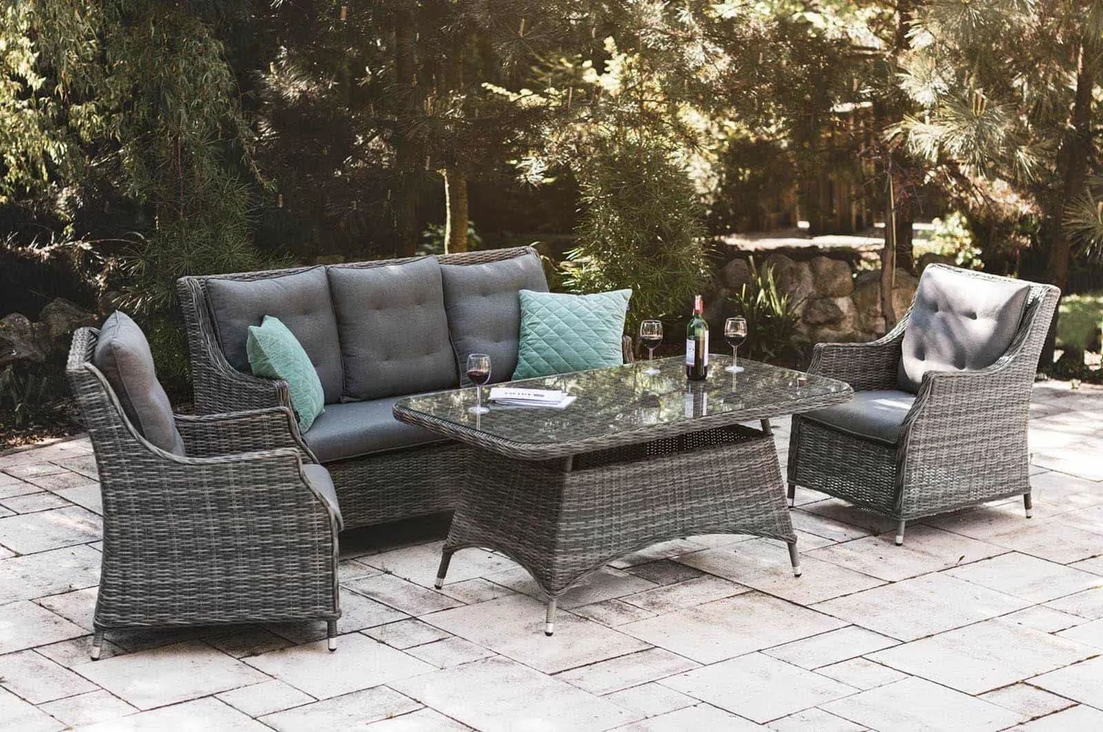 Zestaw mebli ogrodowych klasyczny SIENA II  Oltre royal szary technorattan