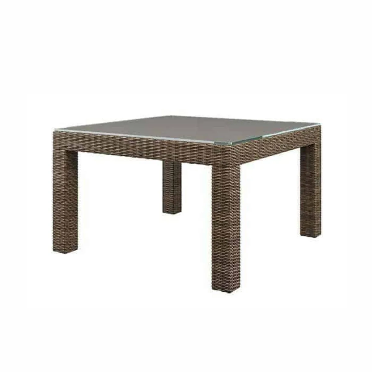 Stolik tarasowy MILANO kwadratowy 110x110 Oltre royal piaskowy technorattan