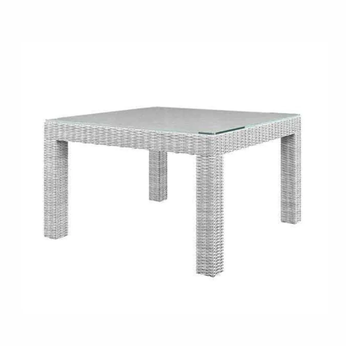 Stolik tarasowy MILANO kwadratowy  110x110 Oltre royal biały technorattan