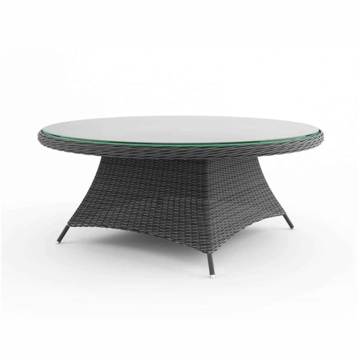 Duży stół ogrodowy RONDO okragły  Ø180 Oltre royal szary technorattan