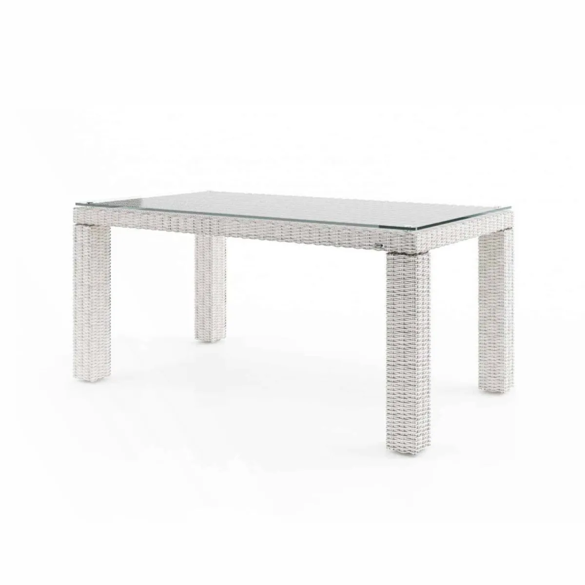 Stół ogrodowy RAPALLO   160x90 Oltre royal biały technorattan