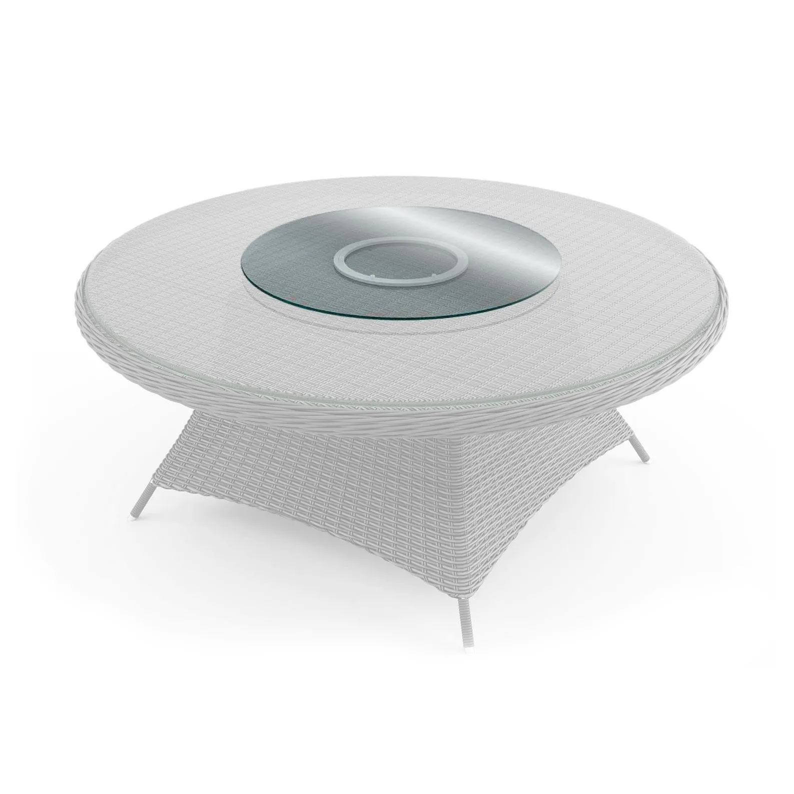 Szklany blat ogrodowy na RONDO Ø180cm