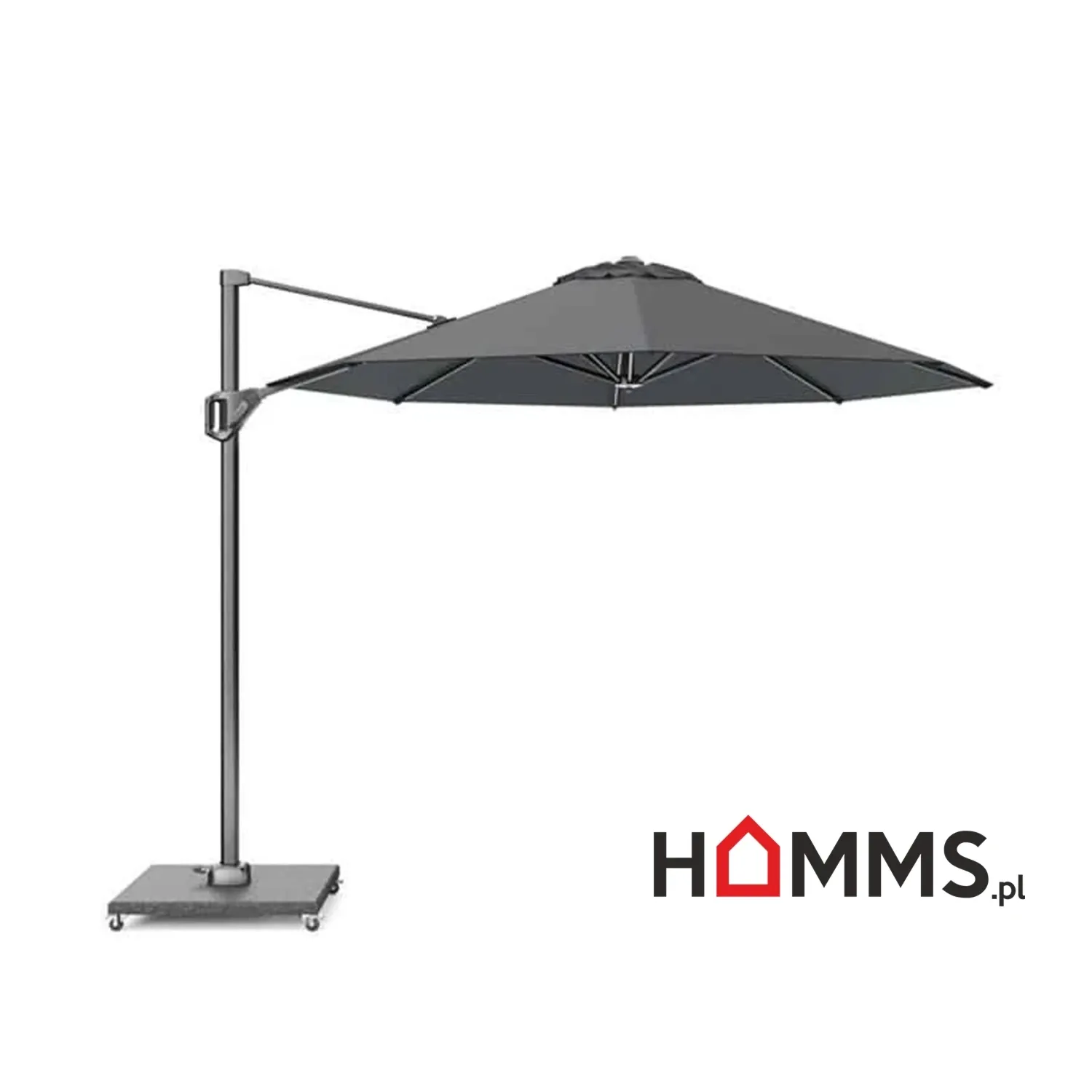 Parasol ogrodowy z regulacją czaszy VOYAGER T1 Ø3 m PLATINUM antracytowy