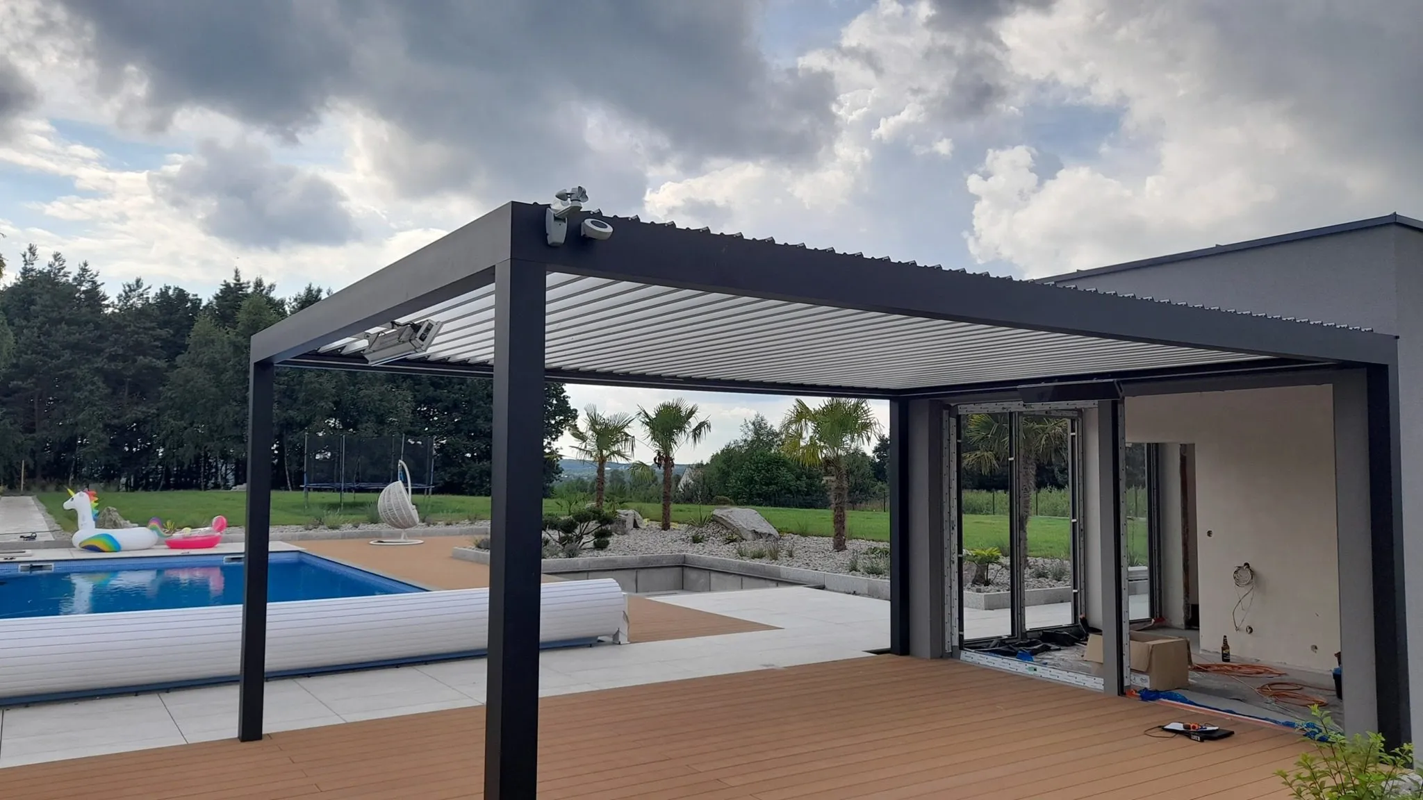 Zadaszenie tarasowe aluminiowe MOODWAY 400X600cm antracyt