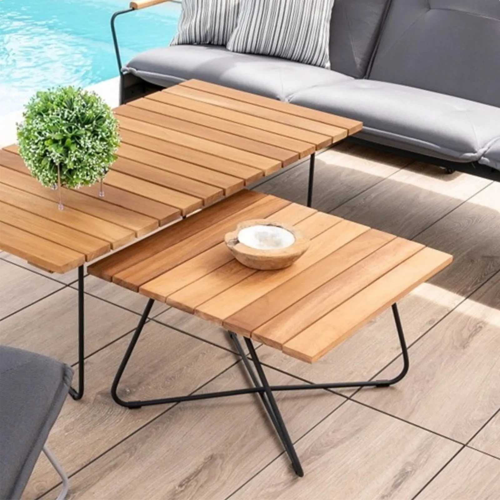 Stolik kawowy ogrodowy Bolzano Loft kwadratowy 65x65