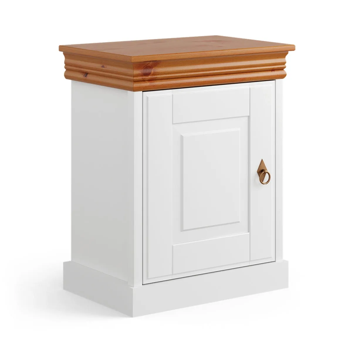 Szafka nocna biała miodowa sosna Toskania