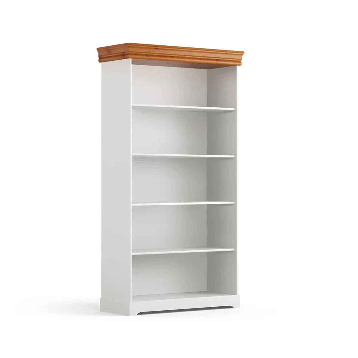 Regał drewniany Toskania biały miodowa sosna