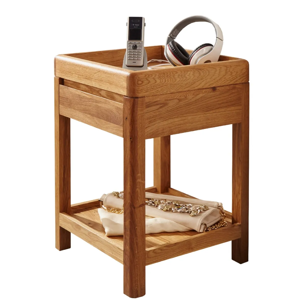 Stolik z szufladą dębowy mniejszy Gialo