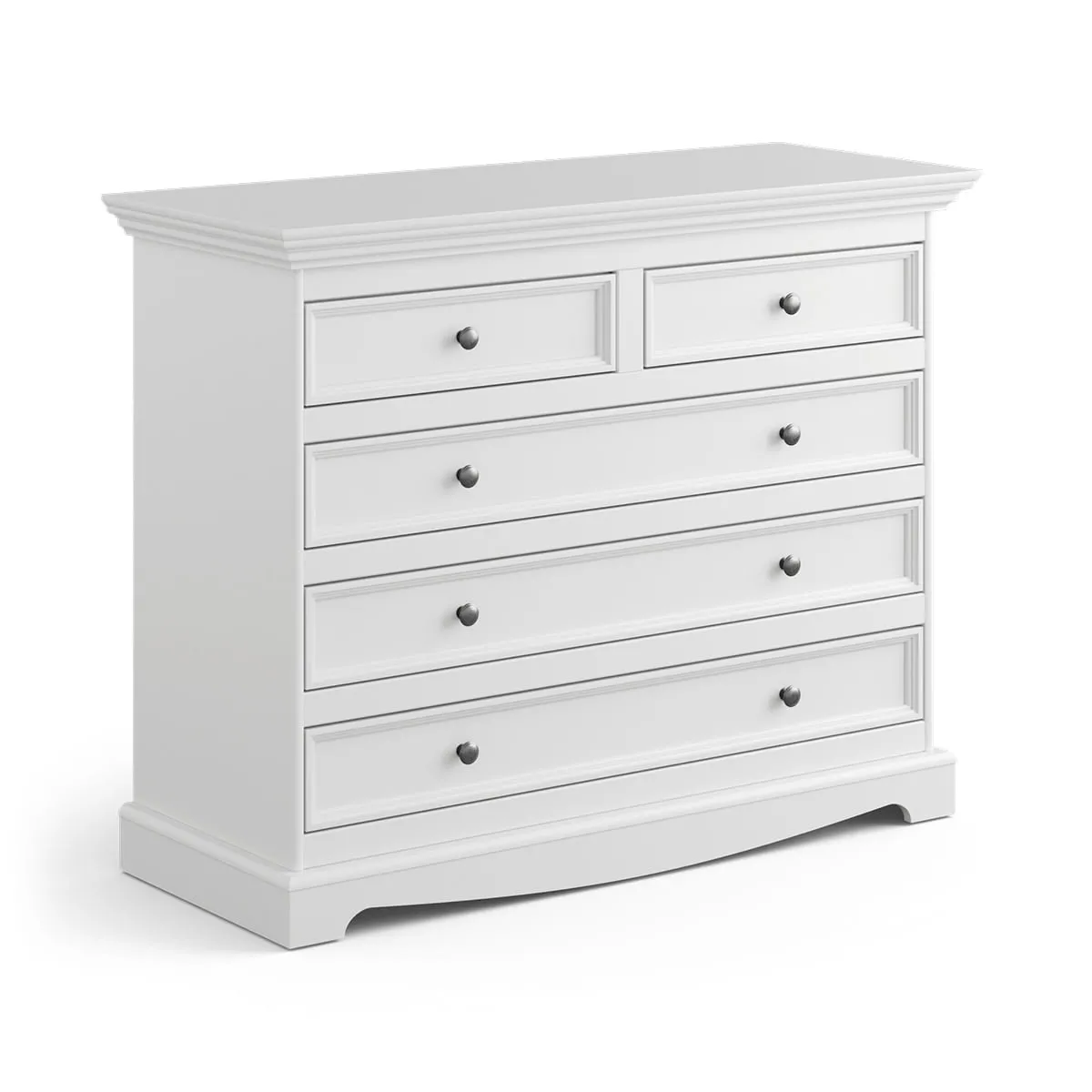 Komoda biała 5 szuflad Belluno Elegante