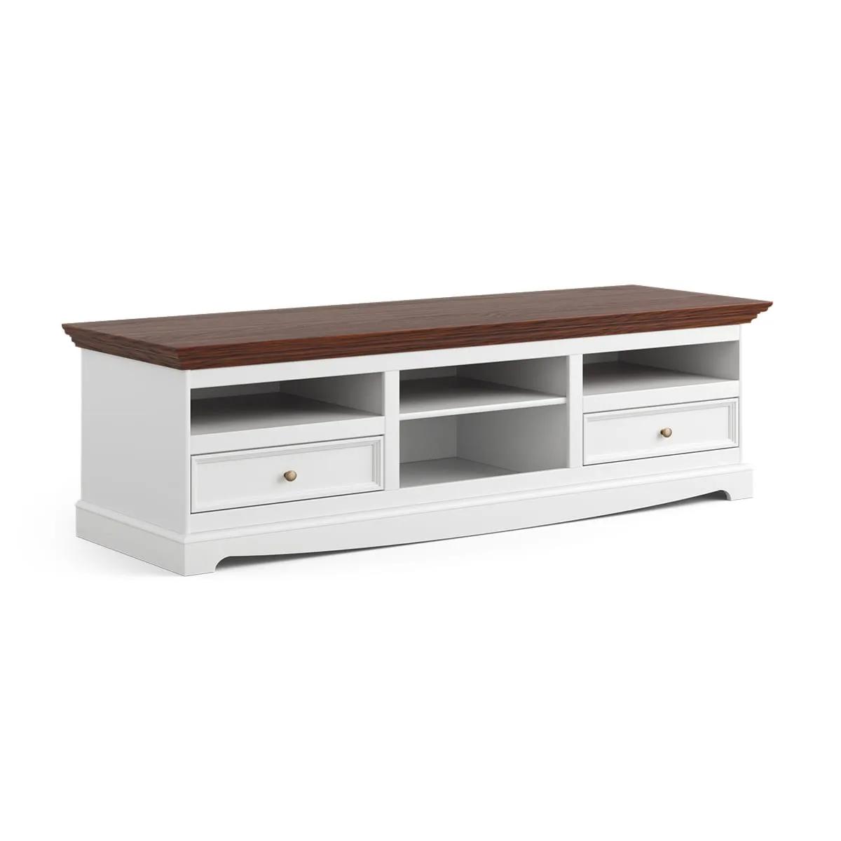 Komoda TV duża Belluno Elegante biała/orzech