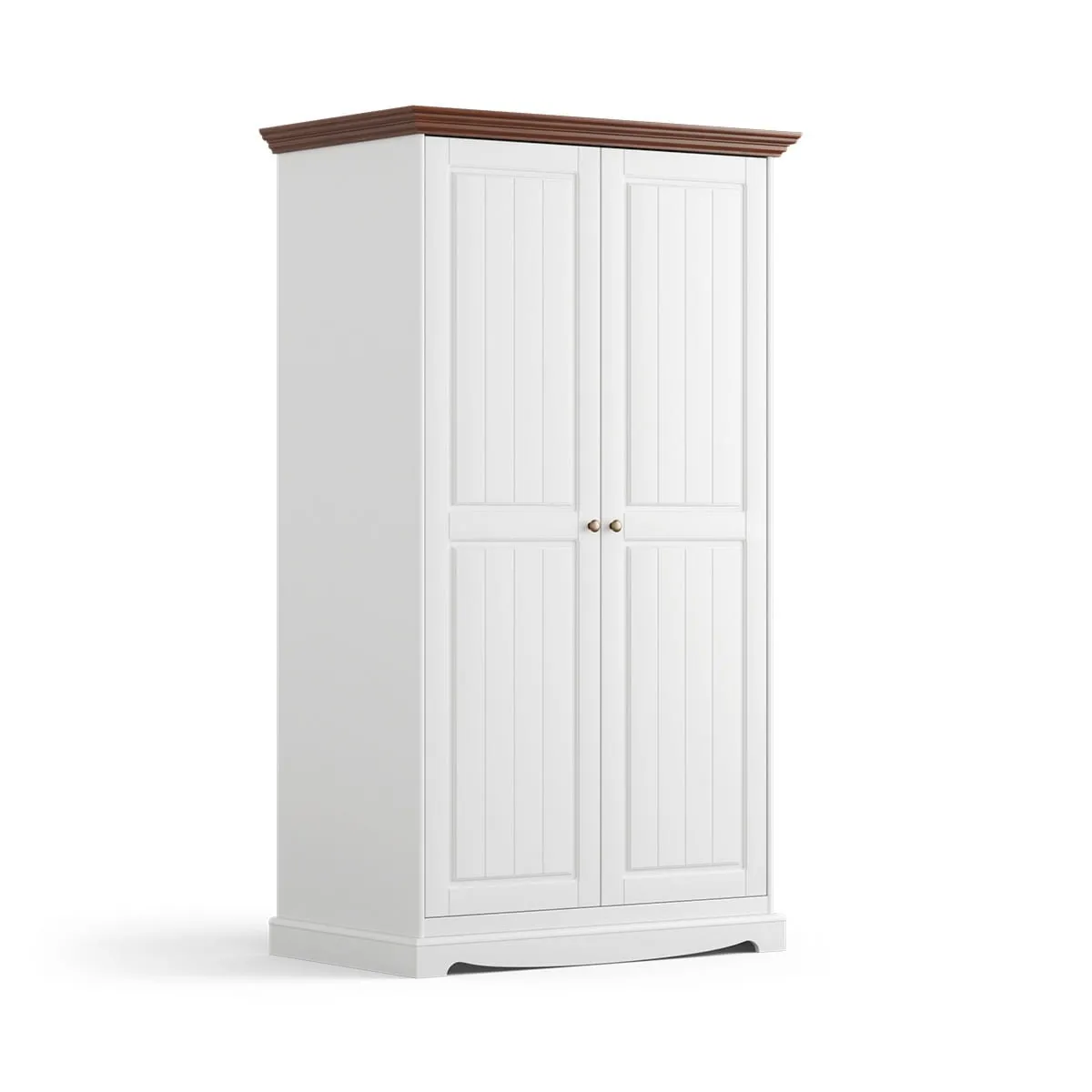 Szafa biała 2d Belluno Elegante z blatem w kolorze orzecha