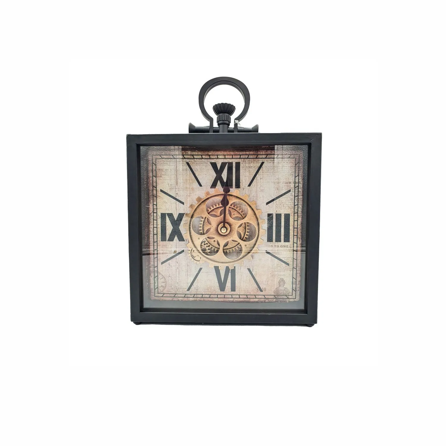 Zegar kwadratowy z mechanizmem zębatka