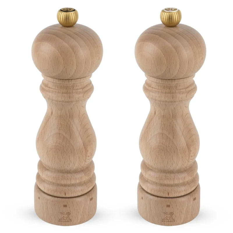 PARIS Zestaw młynków do soli i pieprzu 18 cm naturalny