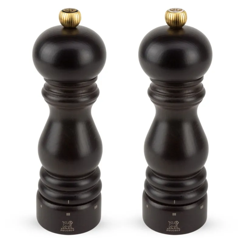 PARIS Zestaw młynków do soli i pieprzu 18 cm czekolada