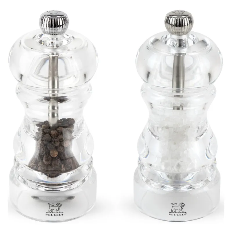 NANCY Zestaw młynków do soli i pieprzu 12 cm akryl
