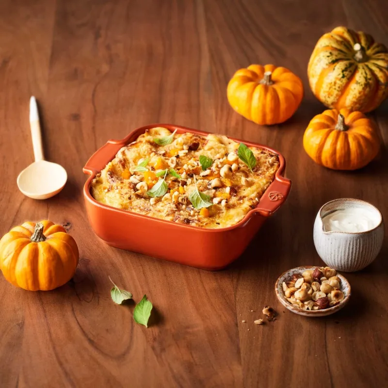 APPOLIA Naczynie kwadratowe 36 cm Terracotta