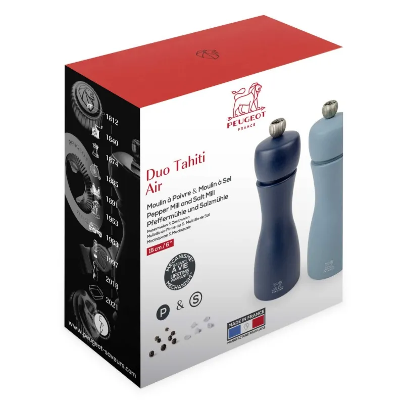 TAHITI DUO Zestaw do soli i pieprzu 15 cm, Air