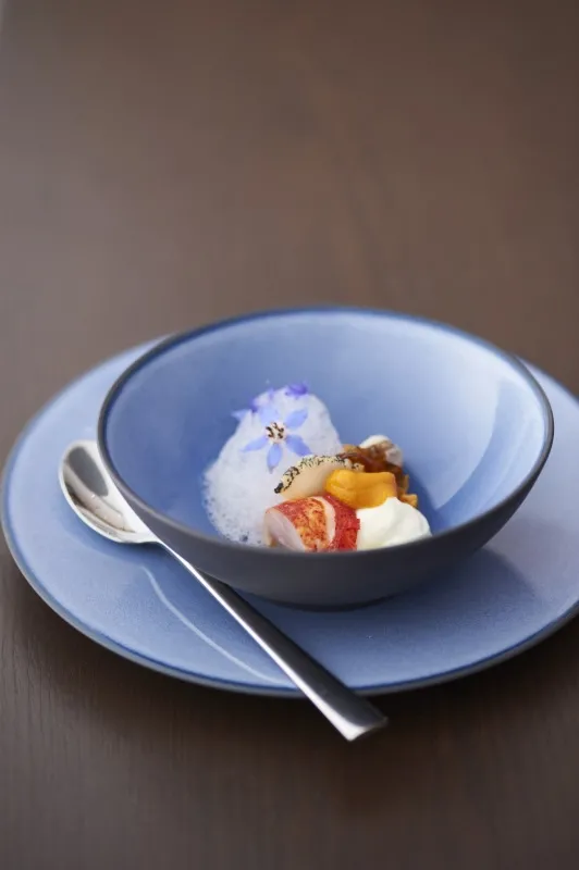 Equinoxe talerz płaski 21 cm niebieski