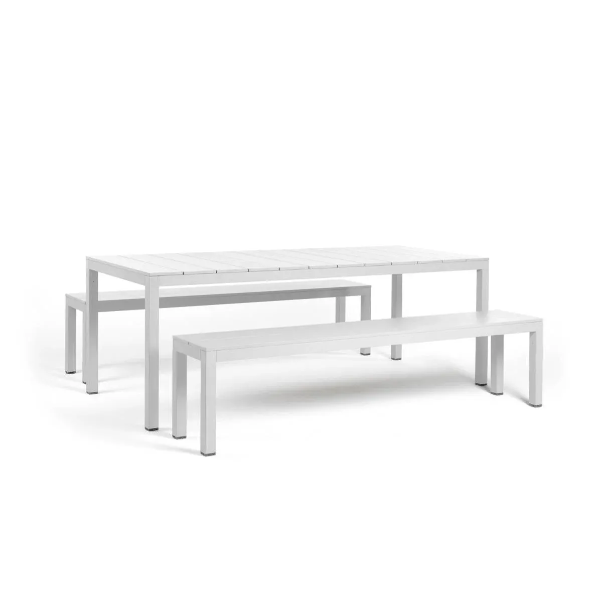 Zestaw mebli ogrodowy Rio Bench Alu Nardi verniciato bianco