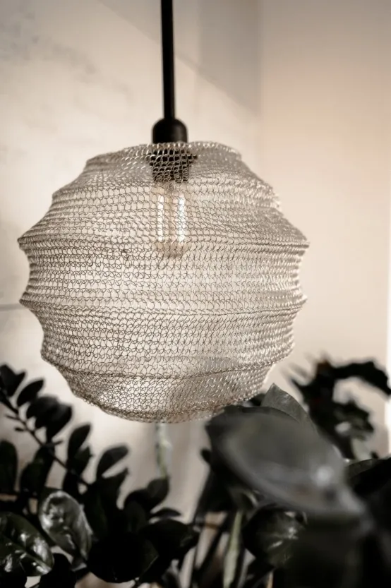 Lampa Denton metalowa srebrna