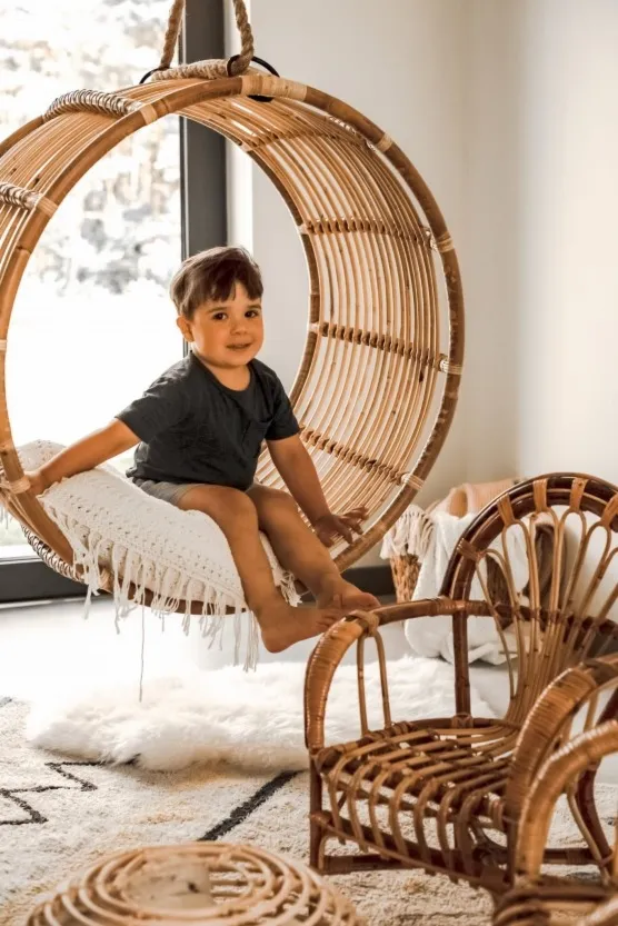 Fotel rattanowy wiszący Kera Junior