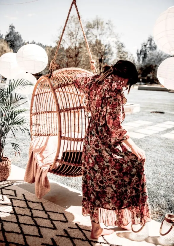 Fotel rattanowy Kera wiszący