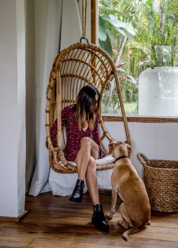 Fotel rattanowy Cocoon wiszący