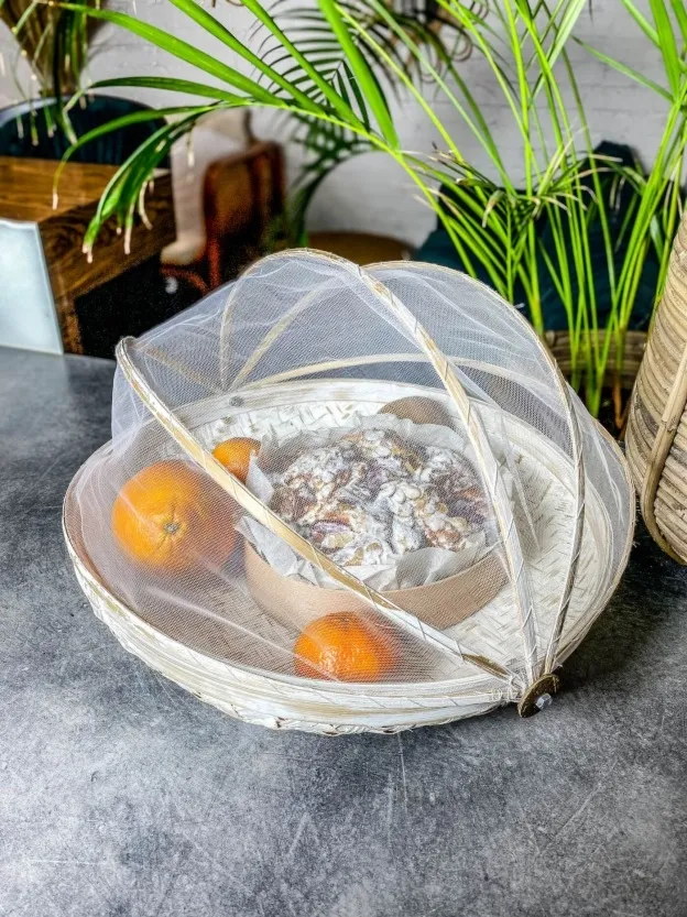 Taca bambusowa Rocco S biała