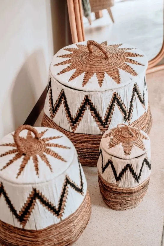 Zestaw trzech koszy Pablo biały