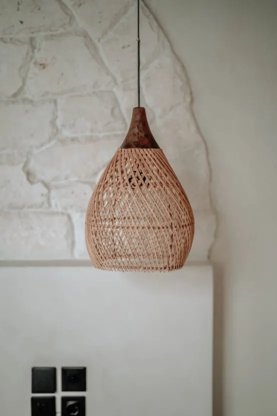 Lampa rattanowa Wyatt okrągła