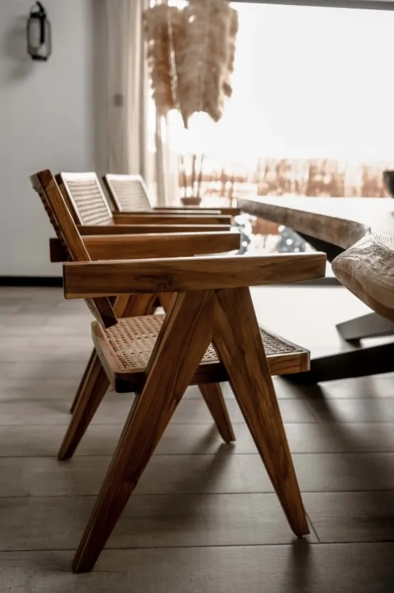 Fotel drewniany Juno naturalny - 4 sztuki