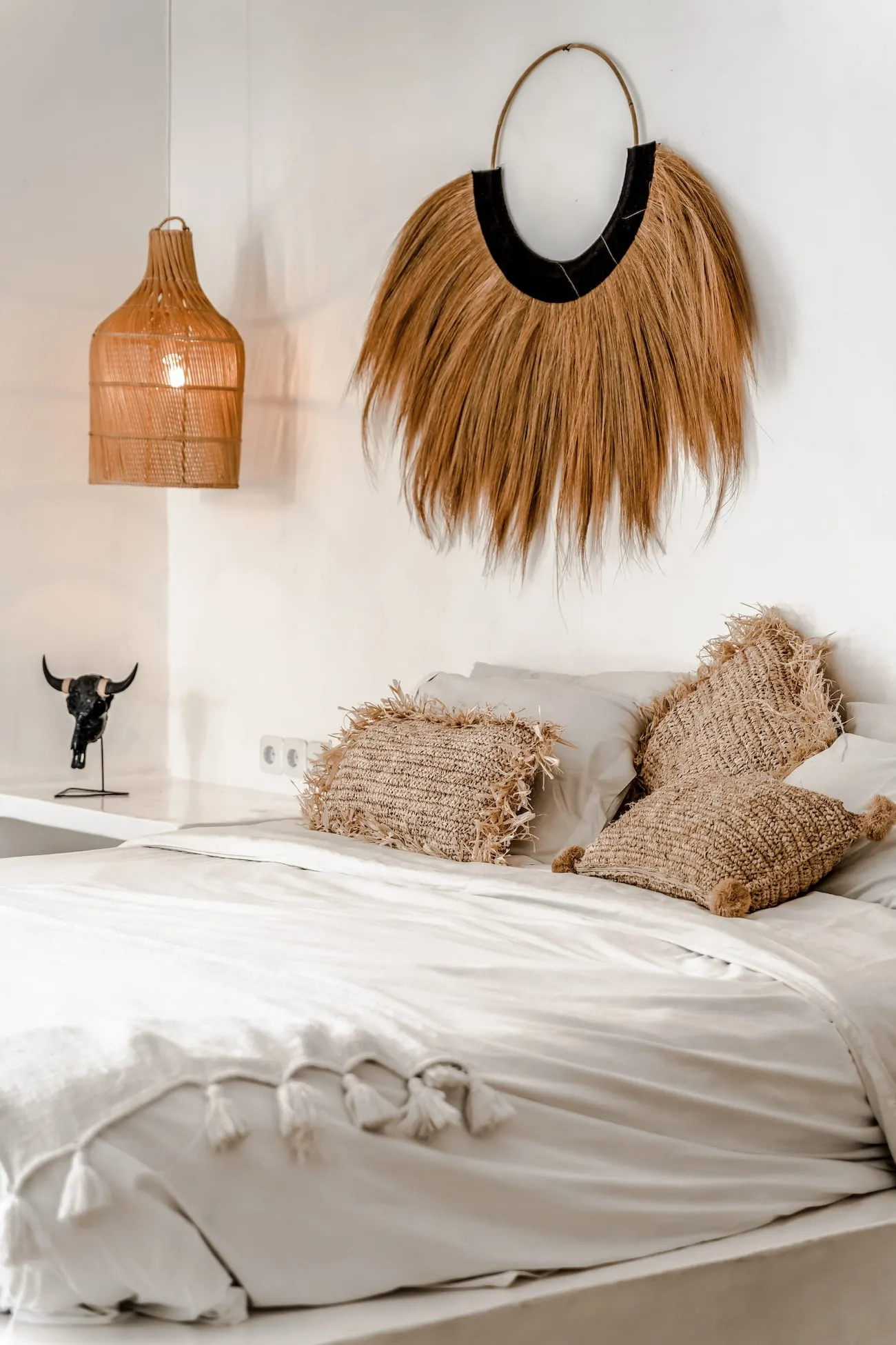 Dekoracja ścienna z trawy morskiej - naturalna