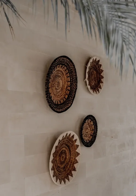 Zestaw 3 talerzy bananowca czarny