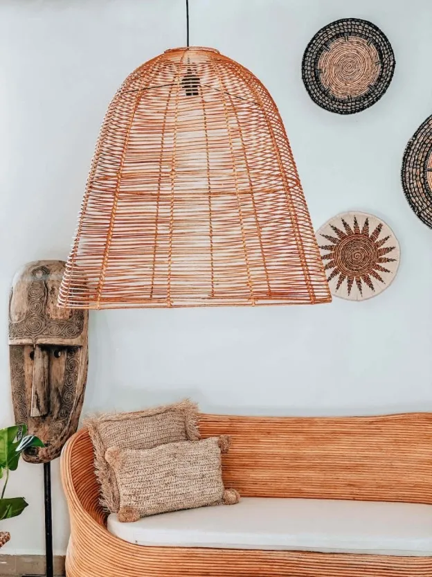 Lampa rattanowa Brown