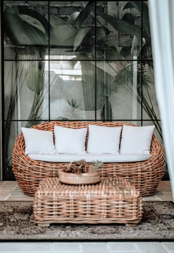 Sofa rattanowa Ingrid 2-osobowa